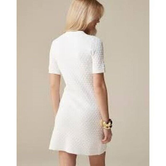J. Crew Textured Lady Sweater Dress Women S White Preppy Professional Office NWT - Picture 15 of 16